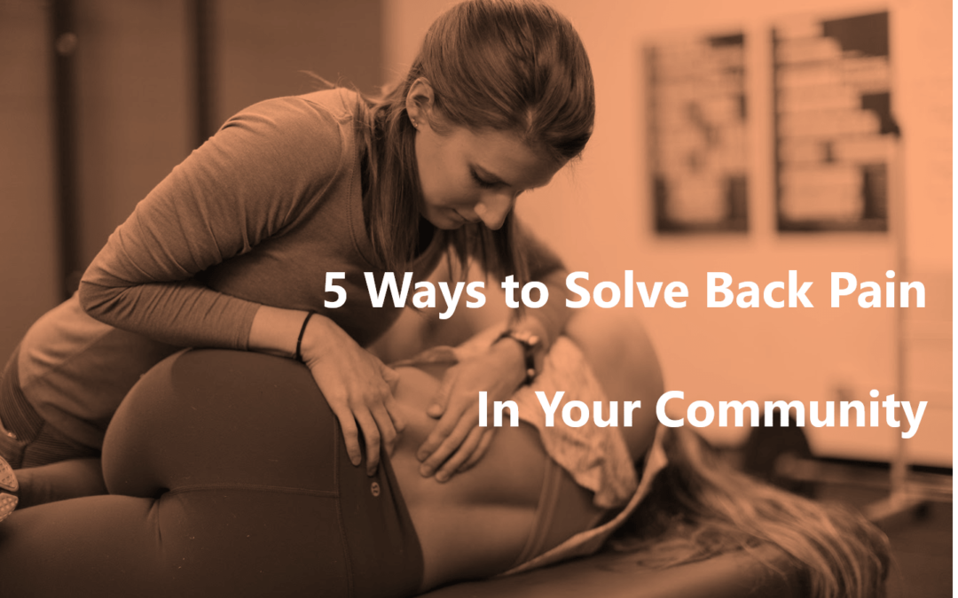 5 Ways to Solve Back Pain in Your Community, Part II
